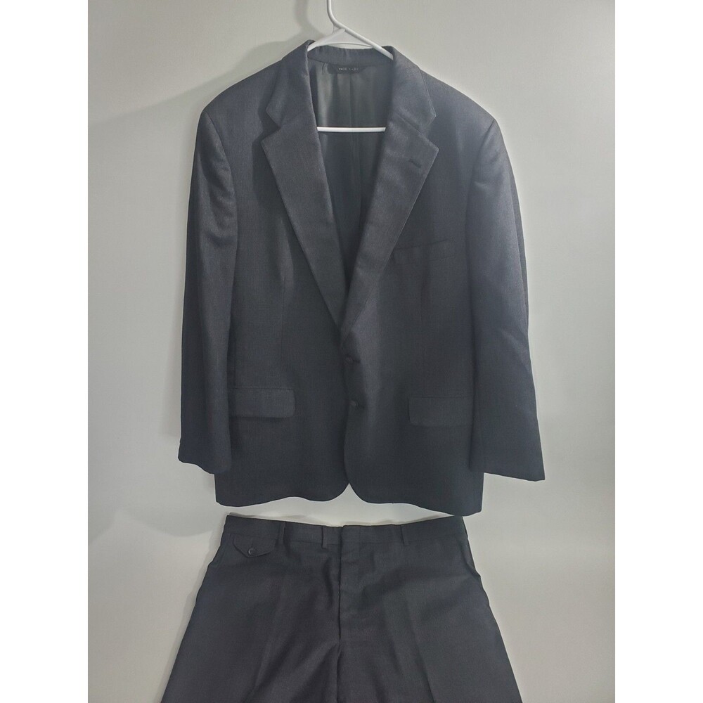 Chaps By Ralph Lauren Men's Long Sleeve 2 Piece Virgin Wool Suit, Grey, 44R